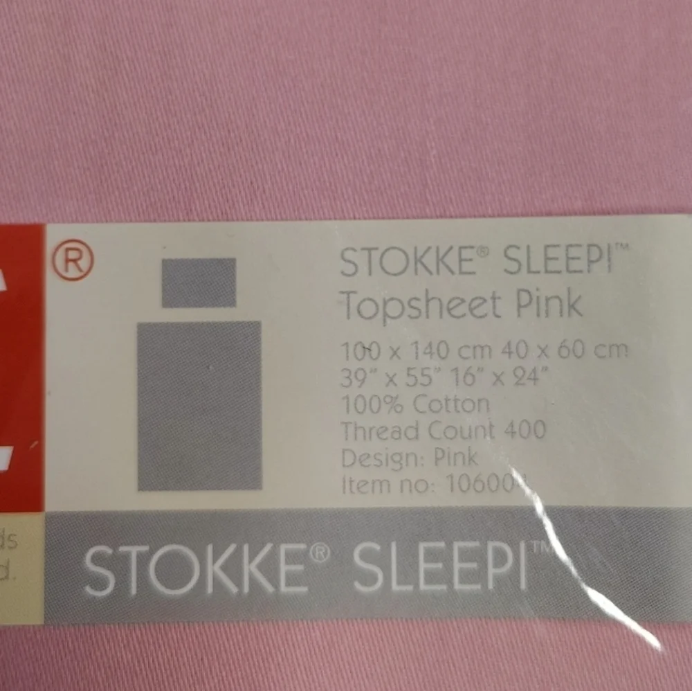 Stokke‎ Sleepi Top Sheet Pink Cotton 39